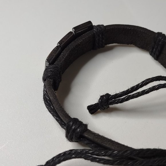 Catholic Black Band Bracelet With Tags - Picture 9 of 12